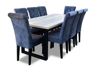 Sala da pranzo Tavolo da pranzo 8 sedie Set tavolo gruppo 9 pezzi. Set completo