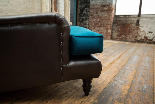 Divano Chesterfield in pelle, divano imbottito design a 2 posti, nuovi divani tessili.