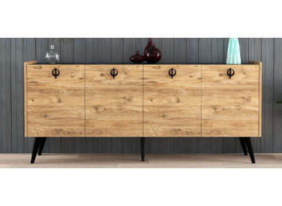 Soggiorno marrone credenza moderna design rettangolare con ripiani di lusso.