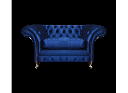 Blu poltrona Moderno Chesterfield Mobili seduta Lusso Arredamento soggiorno