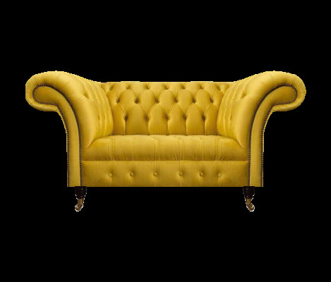 Divano giallo Chesterfield soggiorno Divani imbottiti Design Due posti
