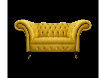 Divano giallo Chesterfield soggiorno Divani imbottiti Design Due posti