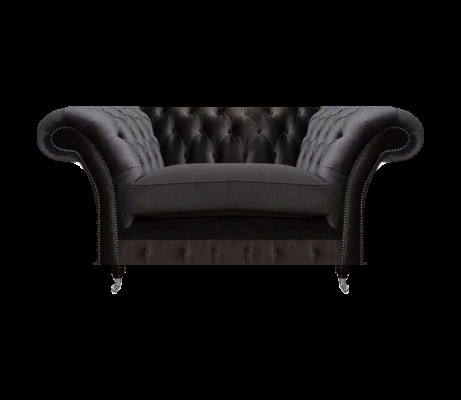 Chesterfield poltrona imbottita nera sedile di lusso Moderna poltrona per una persona