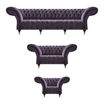 Chesterfield viola arredamento seduta moderno divano a 4 posti designer divano a due posti poltrona