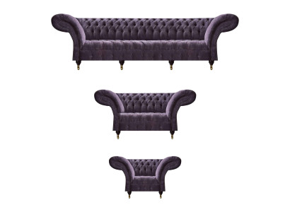 Chesterfield viola arredamento seduta moderno divano a 4 posti designer divano a due posti poltrona