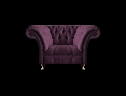 Chesterfield poltrona lilla soggiorno monoposto design lussuosa poltrona con schienale