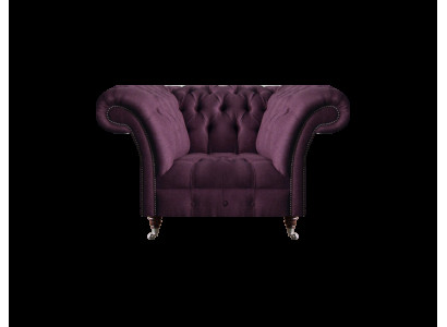Chesterfield poltrona lilla soggiorno monoposto design lussuosa poltrona con schienale