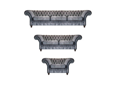 Chesterfield grigio set di tessile soggiorno divani divani designer