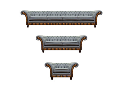 Divani Chesterfield grigi chiari, designer a 4 posti, divano a 2 posti, poltrona con schienale.