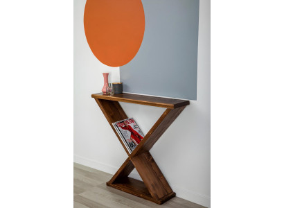 Tavolino da console marrone con design moderno, mobile ausiliario di lusso, tavolo robusto.