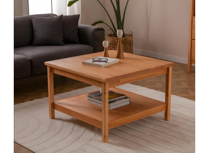 Tavolino da caffè marrone design tavolino soggiorno in legno con piano d'appoggio.