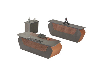 Set da ufficio 3 pezzi Tavolo da ufficio Credenza Comò Moderno Stile rettangolare  Set da ufficio 3 pezzi Scrivania Scrivania Comò Moderno Stile rettangolare