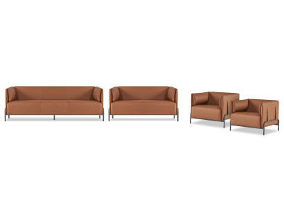 Set da ufficio 4 pezzi 3 posti 2 posti con 2 poltrone Stile moderno di design  Set da ufficio 4 pezzi 3 posti 2 posti con 2 poltrone Stile moderno di design