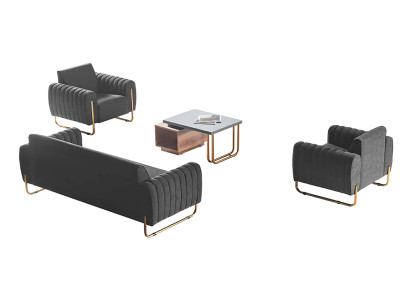 Studio divani in tessuto set 3 posti 2 poltrone tavolino stile moderno  Sofà in tessuto studio, set da 3 posti, 2 poltrone, tavolino, stile moderno.