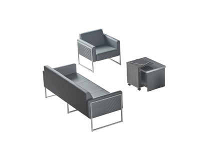 Set da studio 3 pezzi divano a 3 posti Tavolino da caffè grigio monocolore moderno  Set da studio 3 pezzi divano a 3 posti Tavolino da caffè grigio monocolore moderno