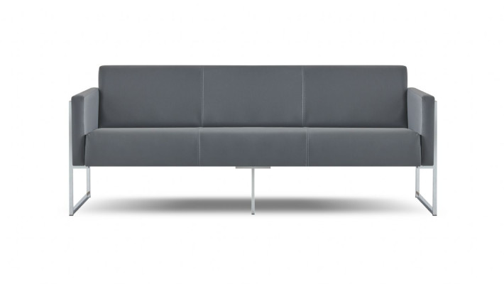 Set da studio con 5 pezzi, 2 divani a 3 posti, 2 poltrone, tavolino, grigio monocolore.