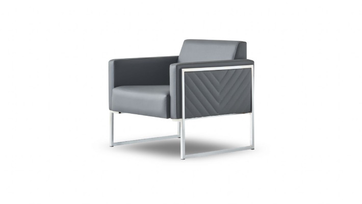 Set da studio con 5 pezzi, 2 divani a 3 posti, 2 poltrone, tavolino, grigio monocolore.