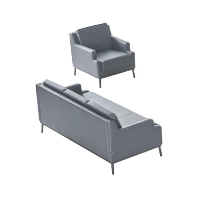 Set da studio grigio scuro Poltrona a 3 posti Monocolore Design moderno  Serie da studio grigio scuro Poltrona a 3 posti Monocolore Design moderno