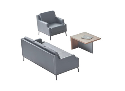 Set da studio 3 pezzi, divano a 3 posti, poltrona, tavolino, moderno, grigio scuro.   La traduzione in italiano è: Set da studio 3 pezzi, divano a 3 posti, poltrona, tavolino, moderno, grigio scuro.