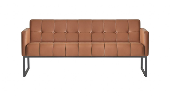 Set da ufficio 4 pezzi 2 divani a 3 posti 2 poltrone Marrone Monocolore Stile Moderno  Set da ufficio 4 pezzi 2 divani a 3 posti 2 poltrone Marrone Monocolore Stile Moderno