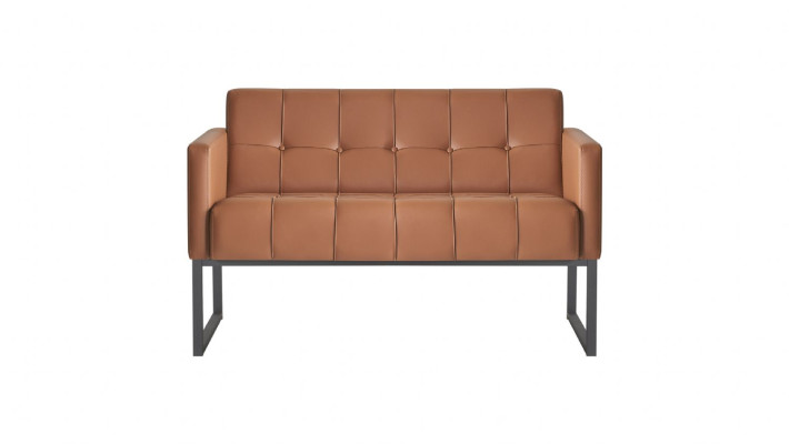 Set da ufficio 4 pezzi 2 divani a 3 posti 2 poltrone Marrone Monocolore Stile Moderno  Set da ufficio 4 pezzi 2 divani a 3 posti 2 poltrone Marrone Monocolore Stile Moderno