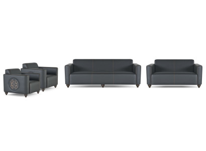 Set da studio 4 pezzi 3 posti 2 posti 2 poltrone Nero Monocromatico  Set da studio composto da 4 pezzi: divano a 3 posti, divano a 2 posti e 2 poltrone. Colore nero monocromatico.