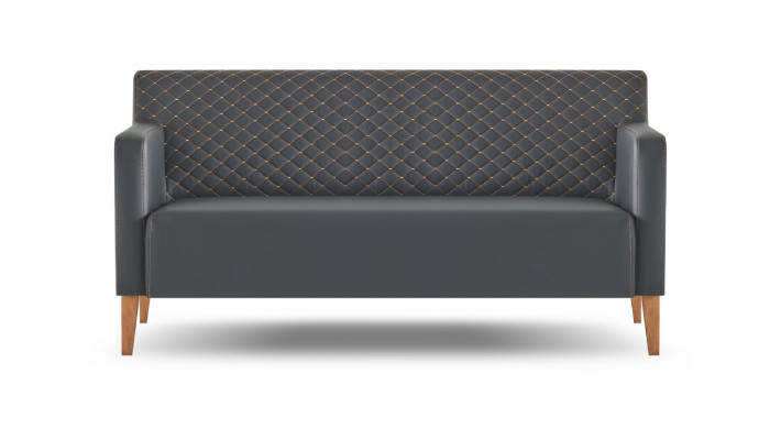 Set da ufficio 4 pezzi nero 2 divani a 3 posti 2 poltrone Unicolore Moderno  Set per ufficio 4 pezzi nero, 2 divani a 3 posti, 2 poltrone Monocromatici Moderno