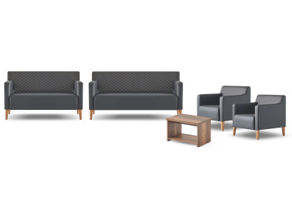 Set da ufficio 5 pezzi nero 3 posti 2 posti 2 poltrone tavolino  Set da ufficio composto da 5 pezzi nero con 3 posti, 2 posti, 2 poltrone e un tavolino.