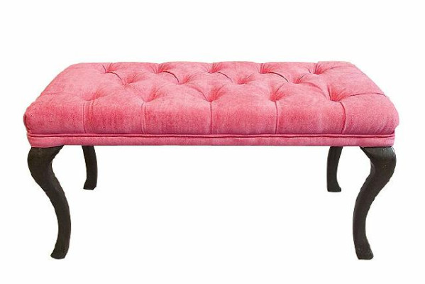 Chaise longue Chesterfield Liege Sitz Hocker in pelle tessile 50x50x45 / 120x40x45