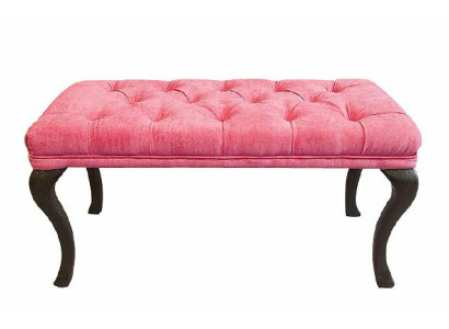 Chaise longue Chesterfield Liege Sitz Hocker in pelle tessile 50x50x45 / 120x40x45