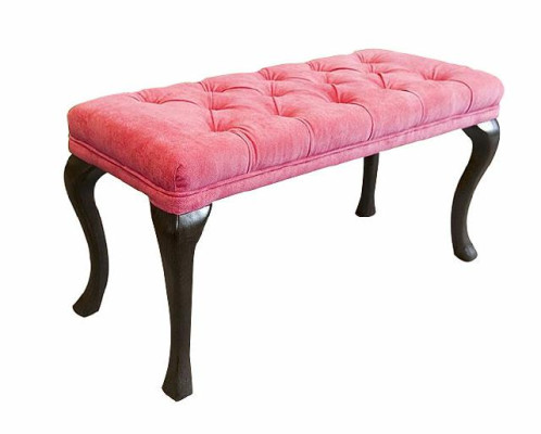 Chaise longue Chesterfield Liege Sitz Hocker in pelle tessile 50x50x45 / 120x40x45