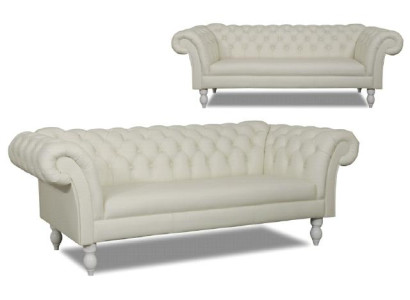 DIVANO CHESTERFIELD IN TESSUTO SOFÀ SET SALOTTO TESSILE 3 POSTI NUOVO MADE IN EU