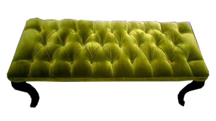 Chesterfield Pouf Poggiapiedi Pouf ottomana Divano in pelle Tessuto Tessile Poggiapiedi