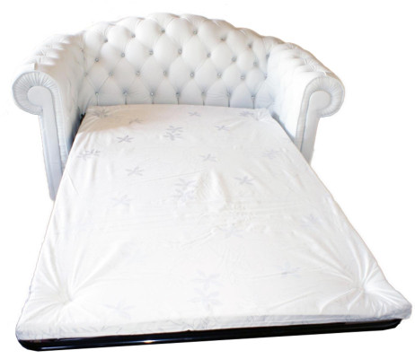 Chesterfield 3 posti con funzione letto divano divano set di imbottiture nuovi!!