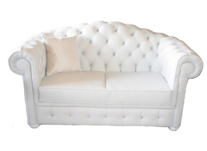 Chesterfield 3 posti con funzione letto divano divano set di imbottiture nuovi!!
