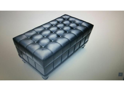 Chesterfield poggiapiedi sgabello pouf pouf poggiapiedi imbottito in pelle tessuto