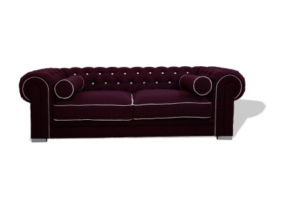Chesterfield Divano a 3 posti con rivestimento in tessuto, divani di design Set divani SL Sofa 20