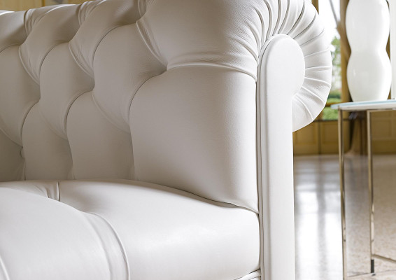 Chesterfield Divano Divano Divano Divani classici 2 posti in pelle di pecora Schaffhau