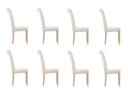 8x sedie imbottite da design Sitz per sedute, set di poltrona da salotto con termine a vista, poltrone da lounge Club.