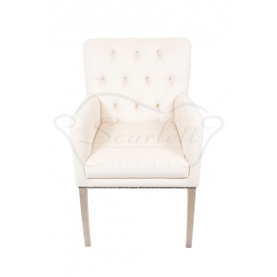 Bianco Chesterfield Set di sedie da pranzo gruppo di sedie x4 Poltrone Poltrone