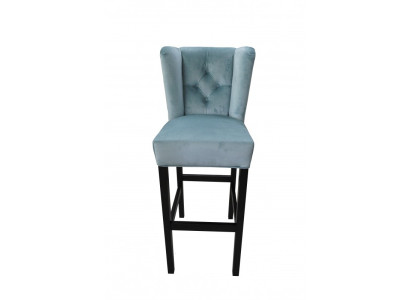 Sgabelli da bar Chesterfield blu, set di 4 sedie da bar, sgabelli da bar di design