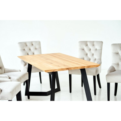 Design tavolo da pranzo + 4 poltrone Chesterfield gruppo di sedute.