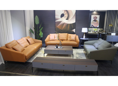 Divano design Set divani 3+2+1 Posti Pouf Poltrona Salotto Divano