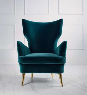Poltrona orecchino Sedia Poltrona Club Poltrona Cocktail Di lusso Posto a sedere Sedile Soggiorno Verde