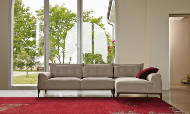 Sofà angolare a L di lusso grigio design divano mobili soggiorno italiani