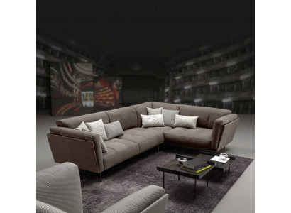 Divano in tessuto a forma di L Design divano ad angolo con tessuto di rivestimento di lusso