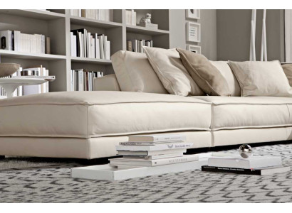 Soggiorno Divano ad Angolo Forma L Moderno Bianco Design Nuovo