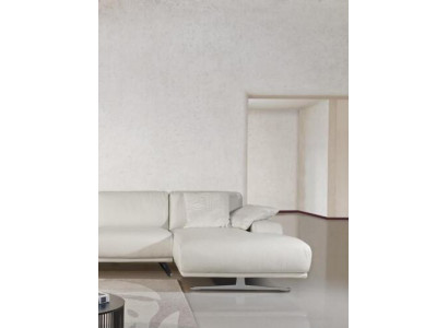 Divano angolare a L di lusso per il soggiorno, design del divano bianco, mobili italiani nuovi.
