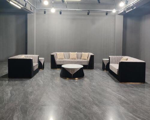 Set di divani Medusa 4 pezzi. Set di mobili da soggiorno completo con tavolino.