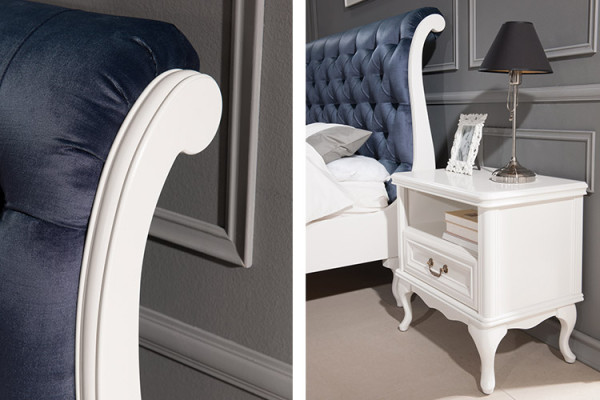 Chesterfield Bed Letto Matrimoniale Letto MataselLe Italienische Mobel Legno Tessuto Pelle